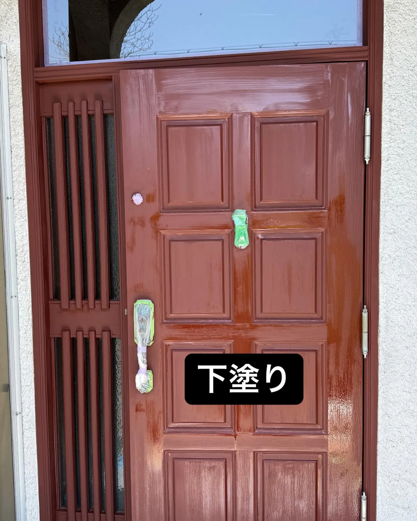 神戸市北区　玄関扉塗装