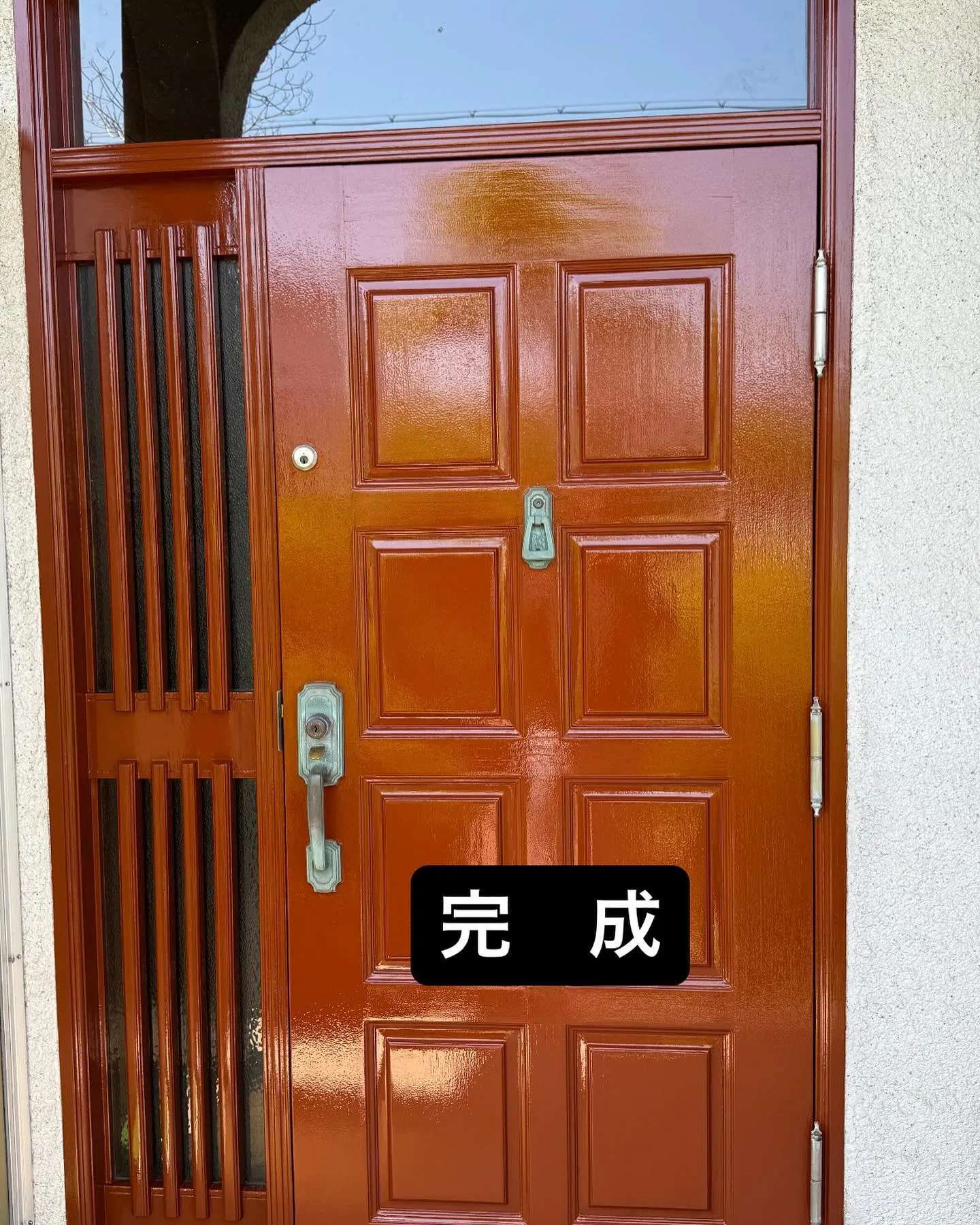 神戸市北区　玄関扉塗装